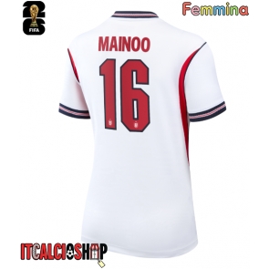 Inghilterra Kobbie Mainoo #16 Prima Maglia Femmina Mondiali 2026 Manica Corta
